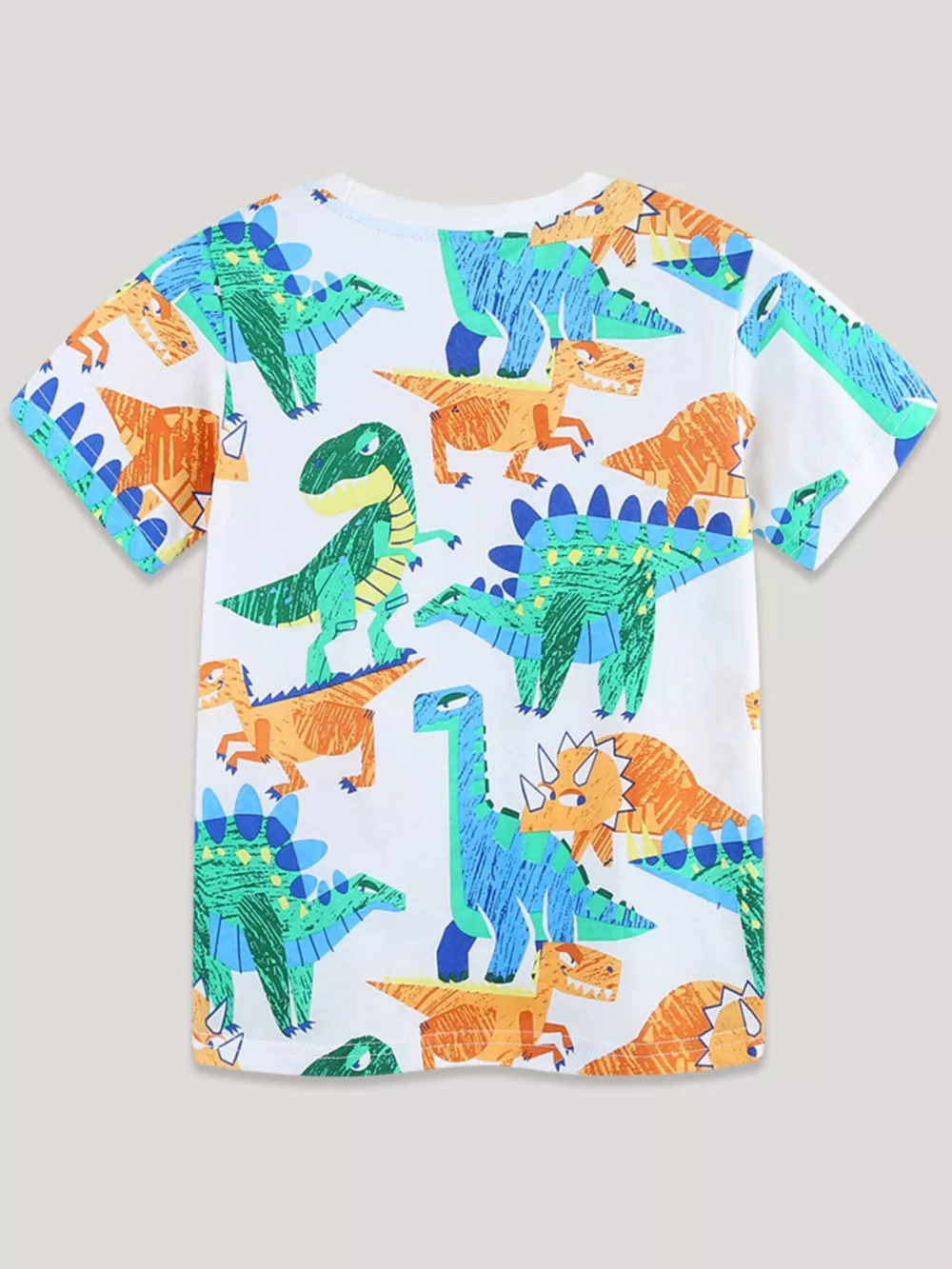 Children's Dinosaur Print Crew Neck Short Sleeve T-Shirt, image 6