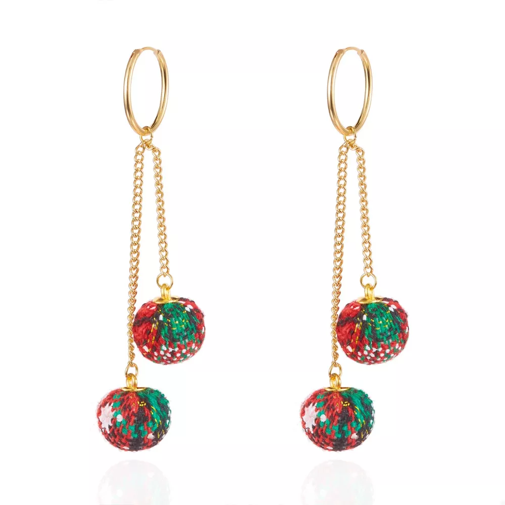 18K Gold-Plated Ball Drop Earrings, image 5