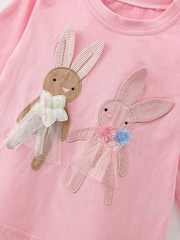 Children's Bunny Applique Long Sleeve T-Shirt, image 4