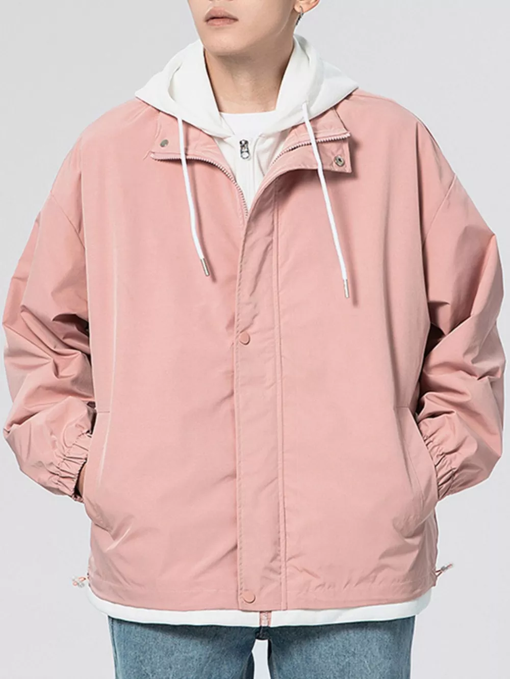 Men's Plus Size Casual Lightweight Windbreaker Jacket, image 7