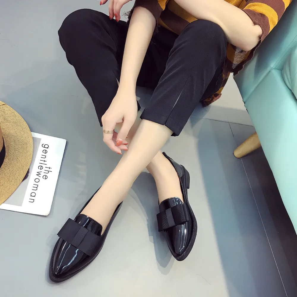 Point Toe Loafers with Bow, image 5