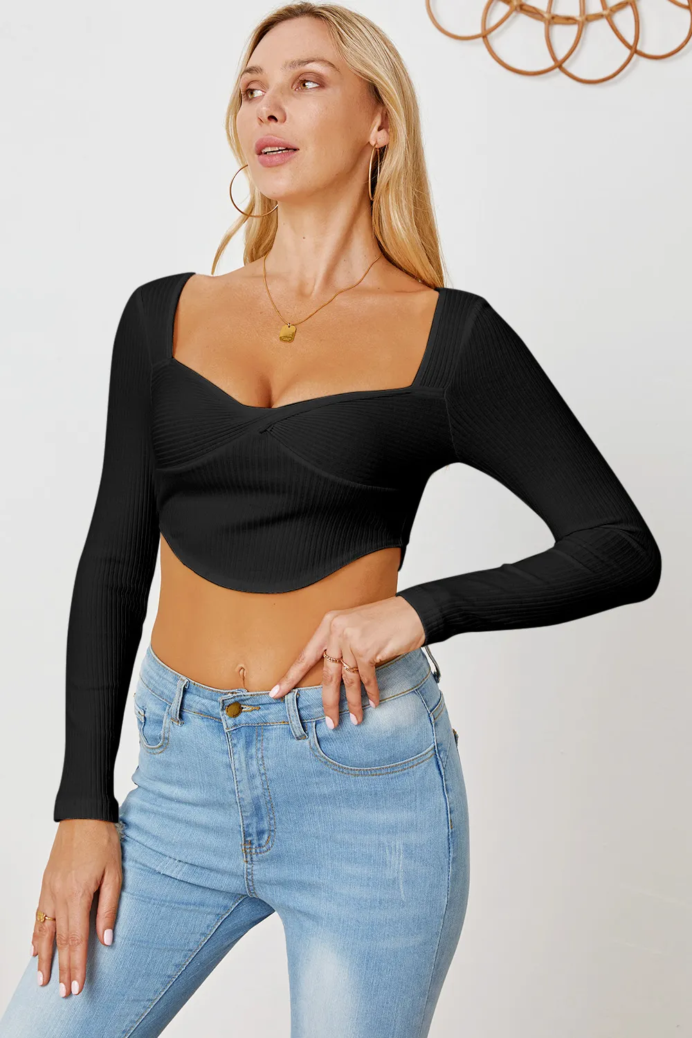 Ribbed Long Sleeve T-Shirt, image 12