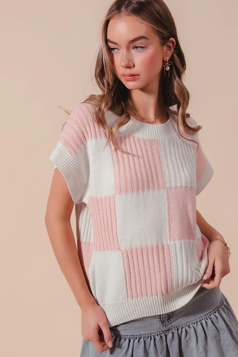 Check Plaid Casual Sweater Top, image 4