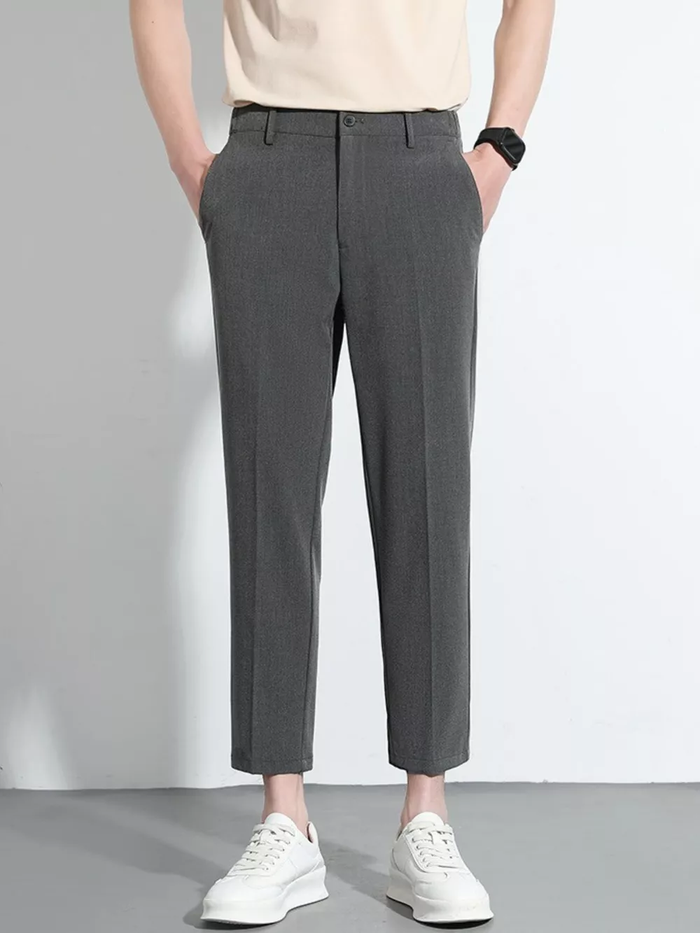 Men's Slim Fit Cropped Pants, image 5
