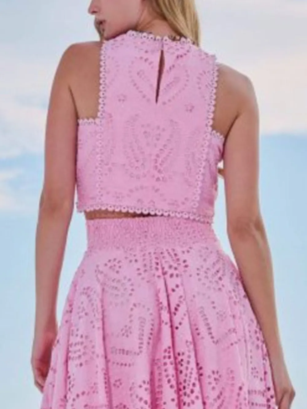Eyelet Lace Top and Maxi Skirt Set, image 7