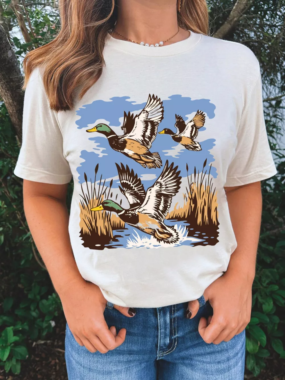 Wild Duck Graphic Round Neck Tee, image 2