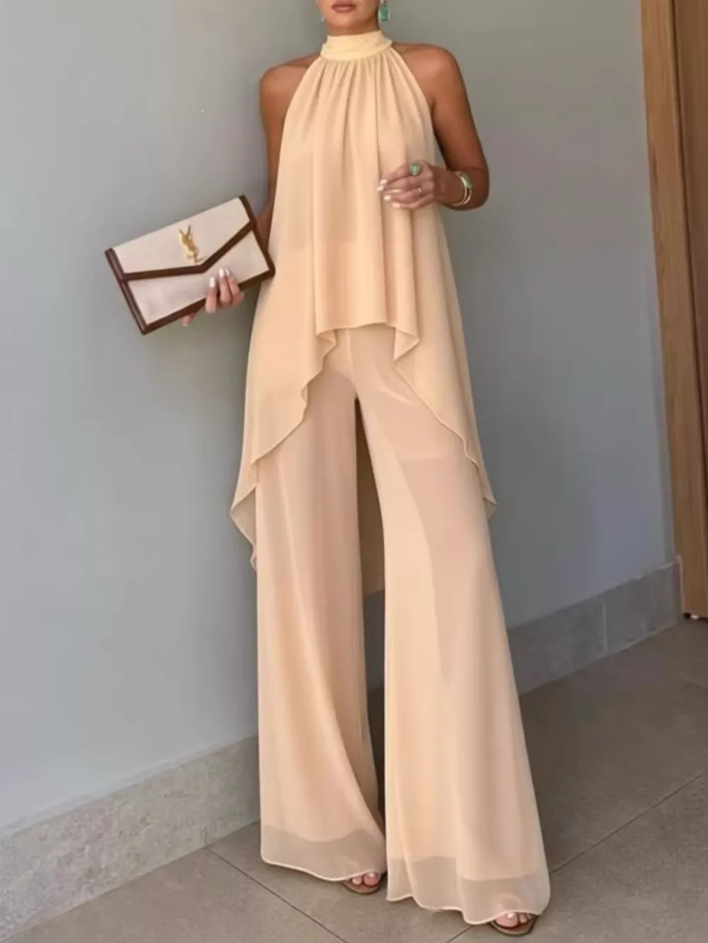 Full Size High-Low Sleeveless Top and Wide-Leg Pants Two-Piece Set Plus Size, image 18