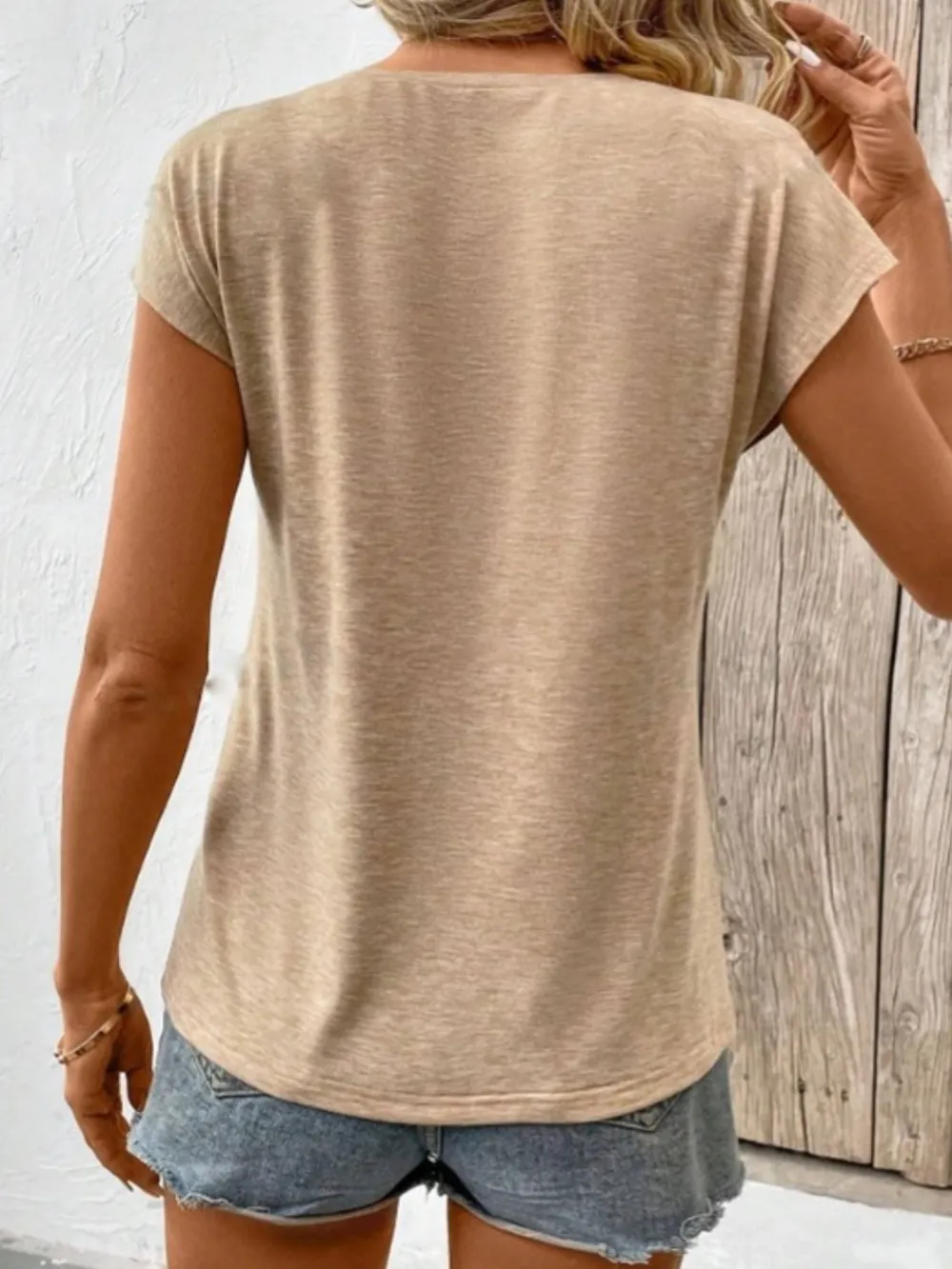 V-Neck Short Sleeve T-Shirt, image 5