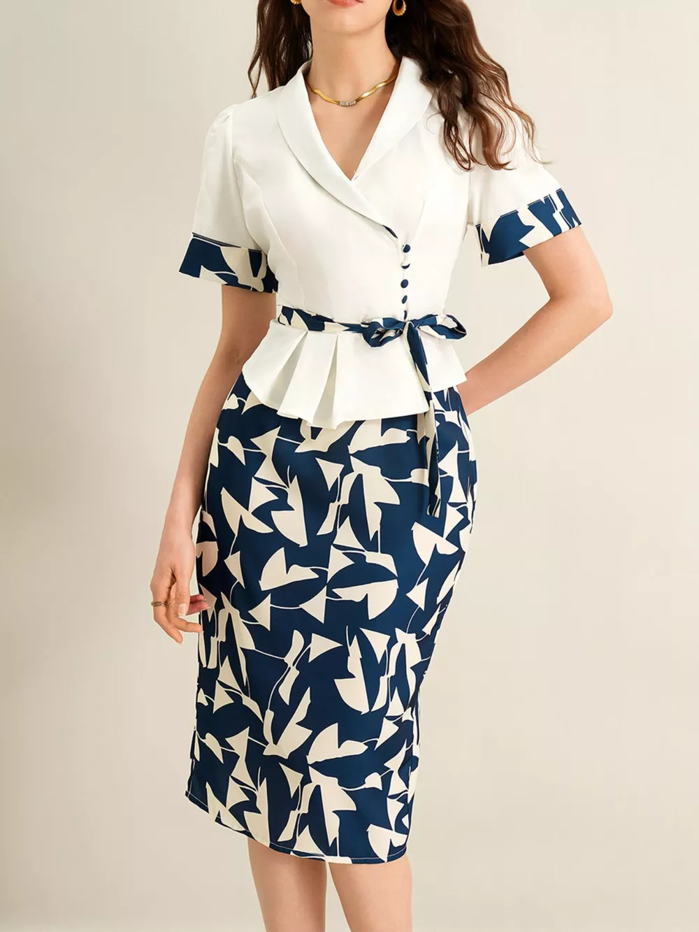 Short Sleeve Top and Skirt Set, image 2