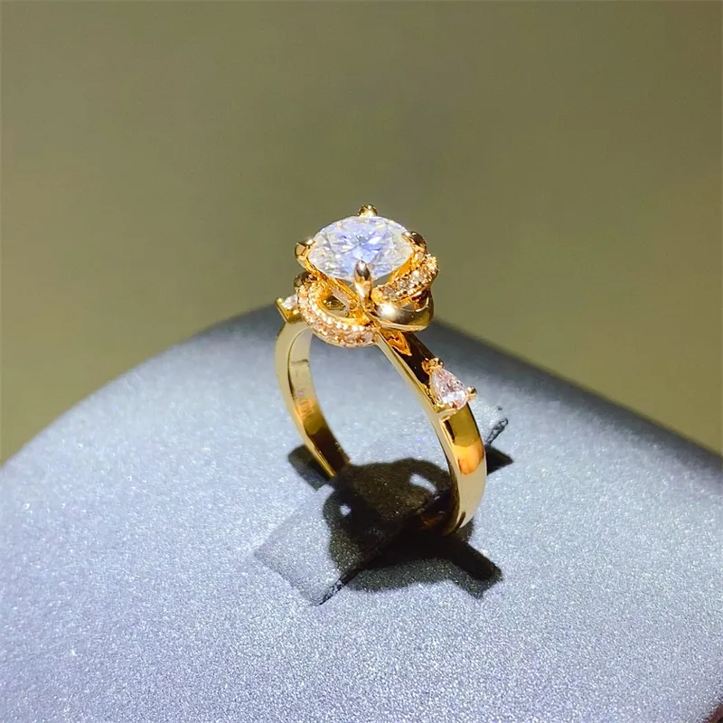 1 Carat Moissanite Zircon 925 Sterling Silver Ring, image 4