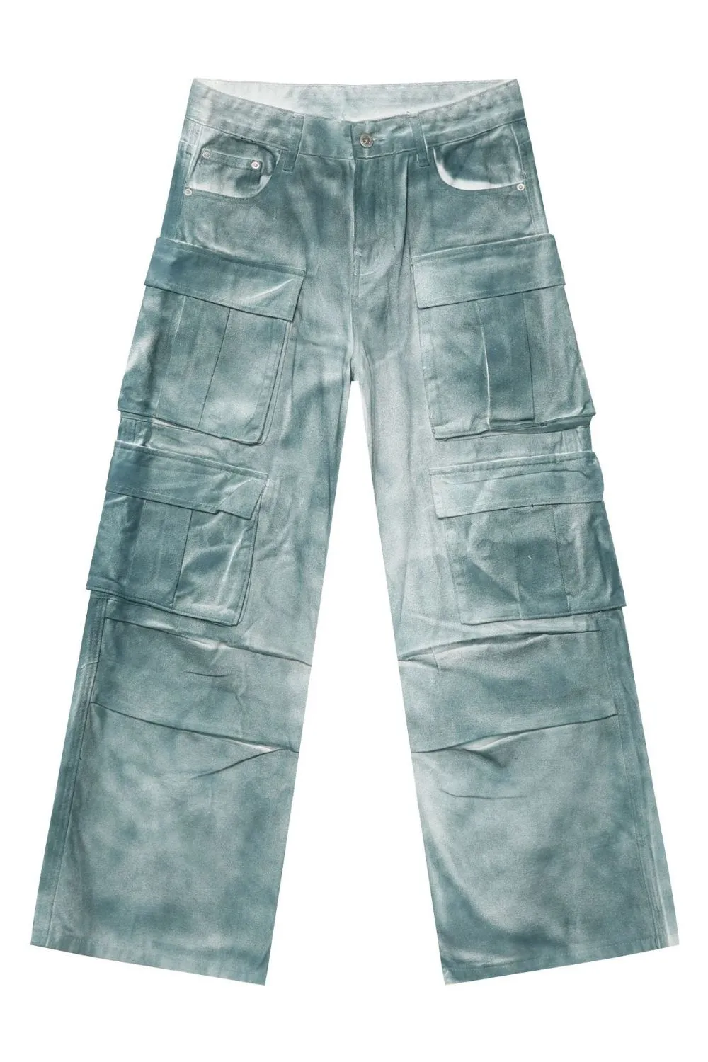 Men's Tie-Dye Cargo Jeans, image 5