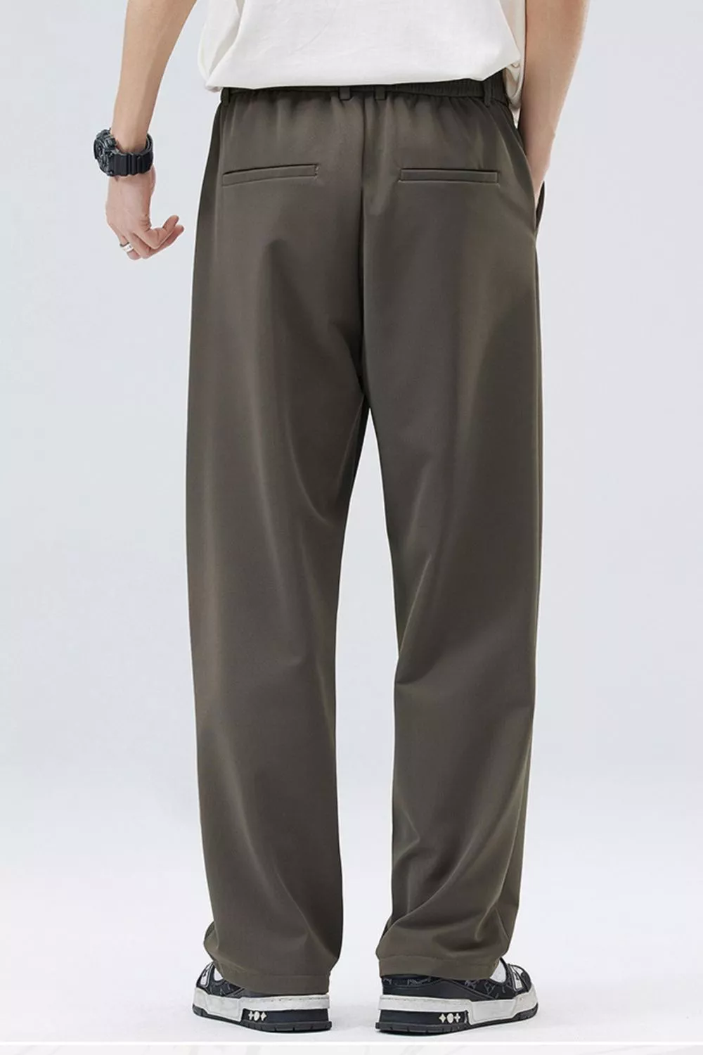 Men's Full Size Loose Fit Casual Pleated Pants Plus Size, image 7