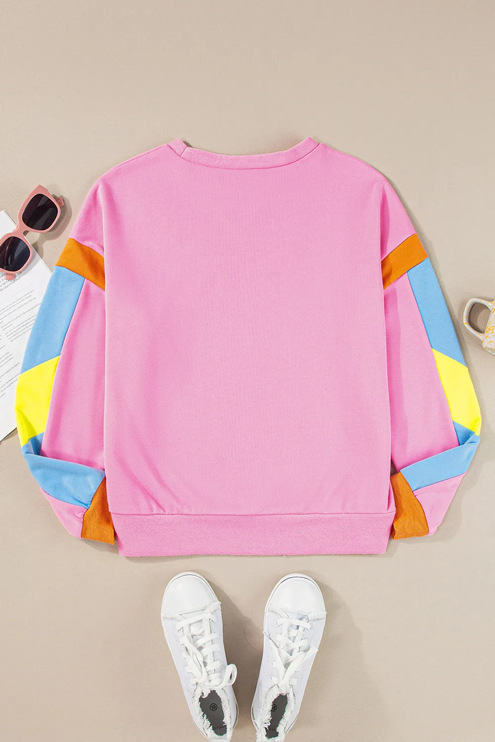 Contrast Football Long Sleeve Sweatshirt, image 2