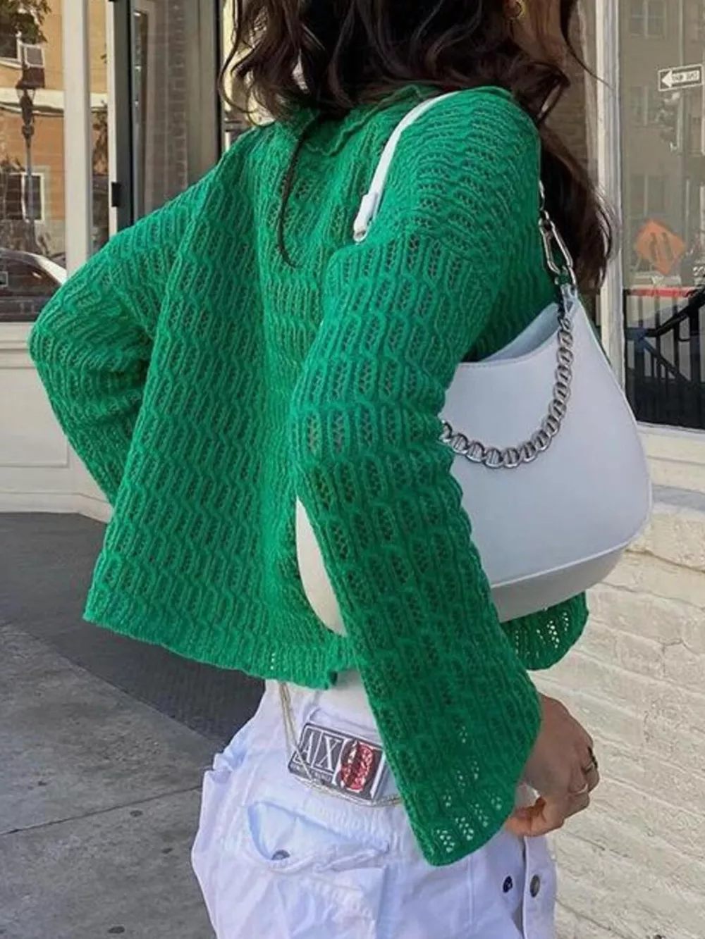 Knit Button-Down Cardigan, image 9