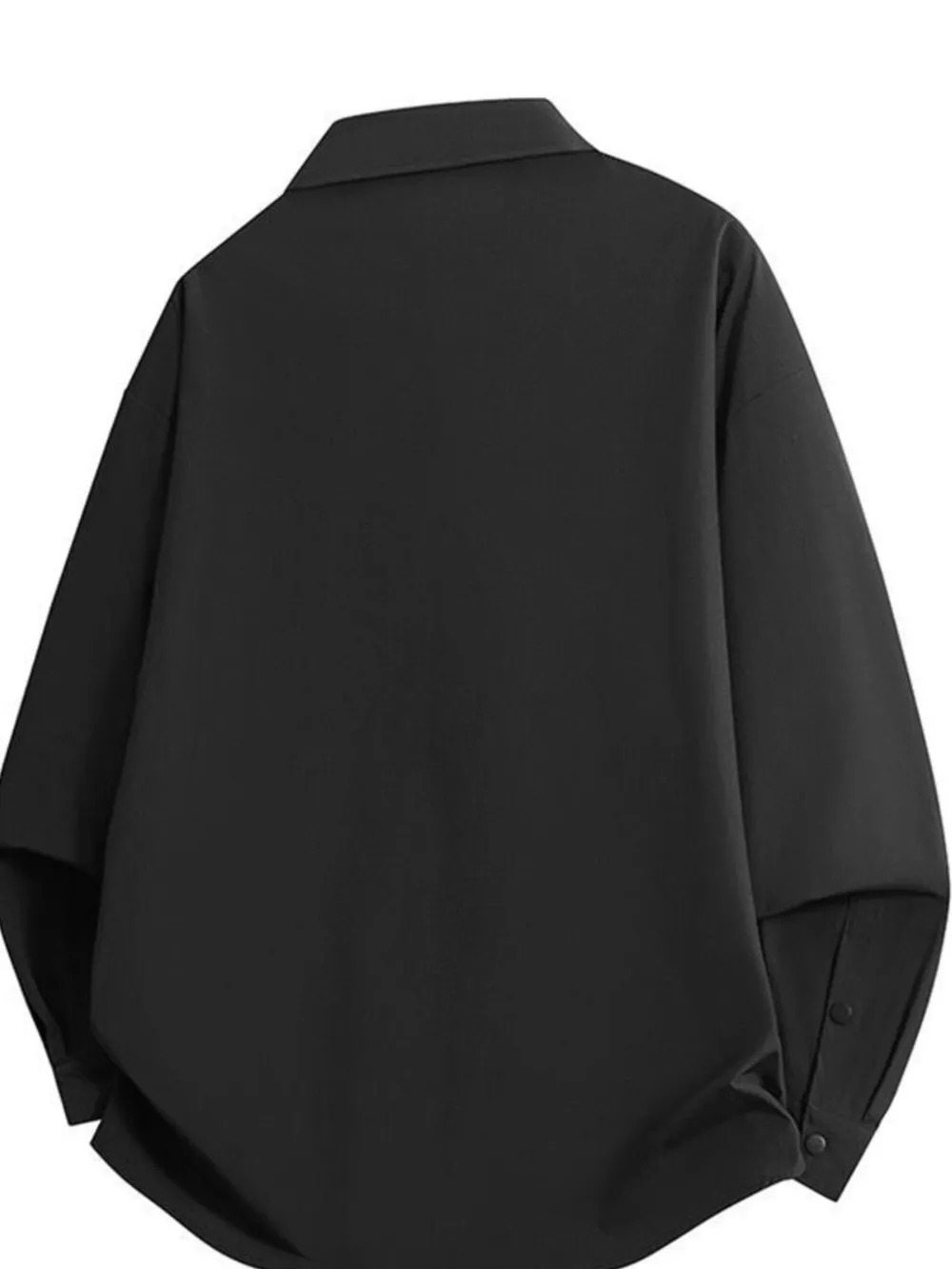 Men's Full Size Snap Down Long Sleeve Shacket Plus Size, image 4