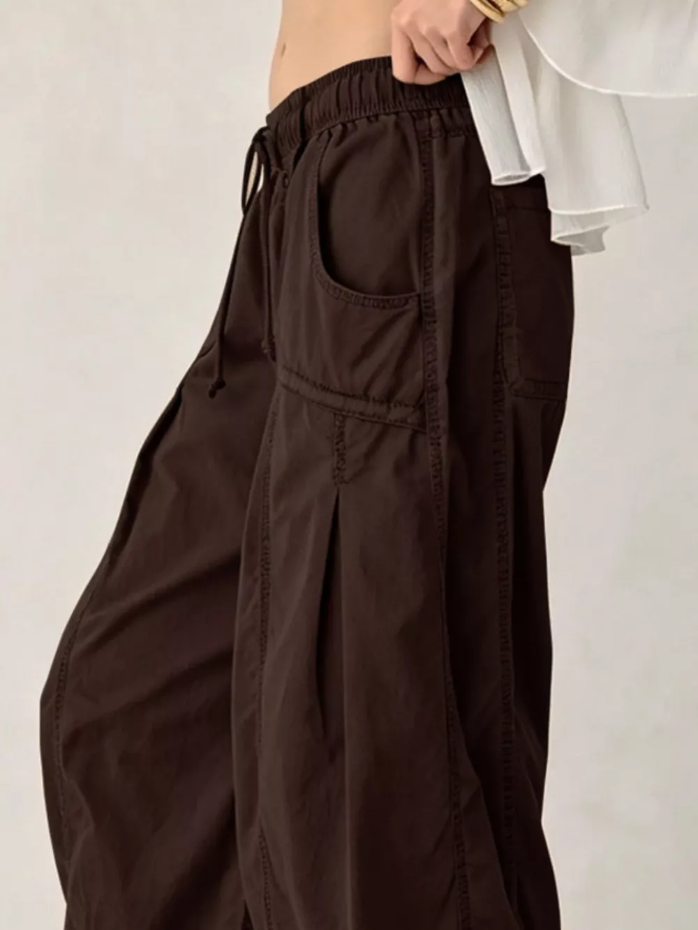 High-Waisted Cargo Wide-Leg Pants, image 23