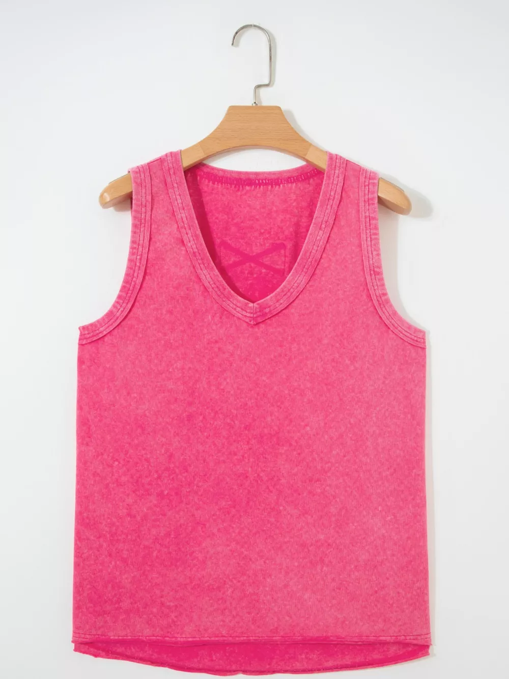 Mineral Wash V Neck Tank Top, image 3