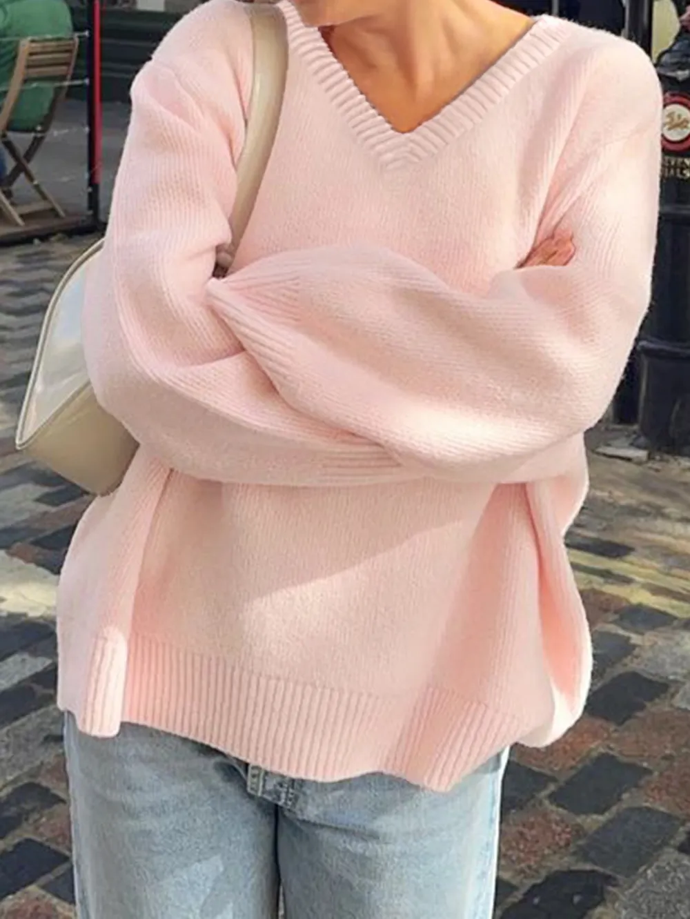 V-Neck Long Sleeve Sweater, image 5