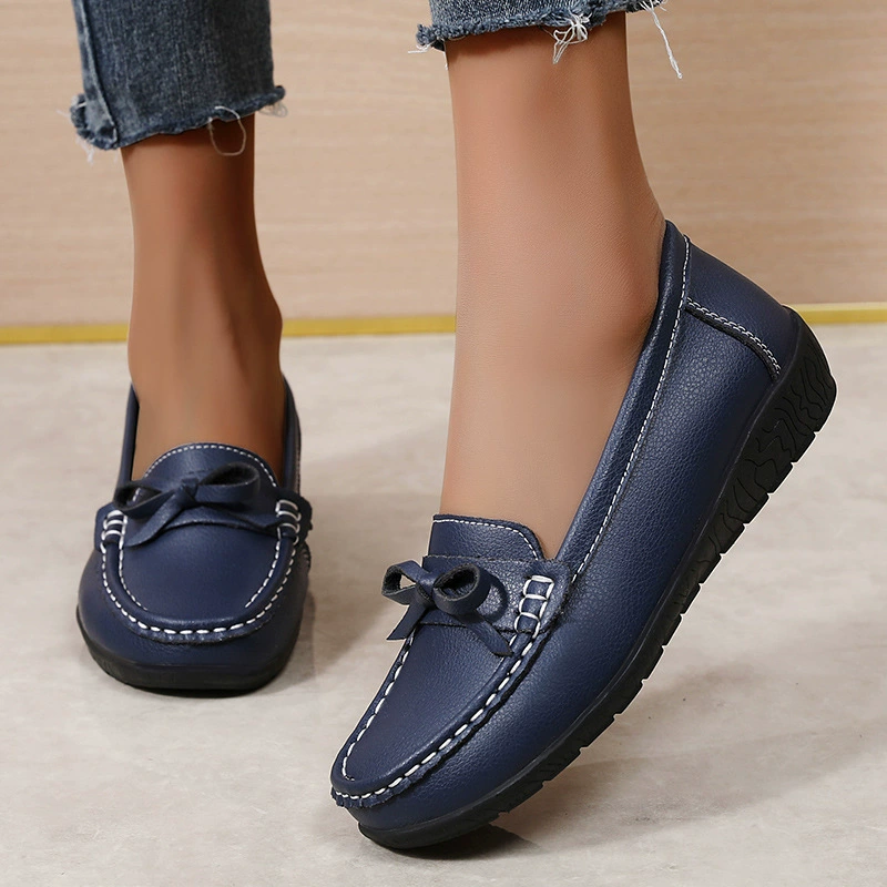 Bow Decor Round Toe Slip-Ons, image 2