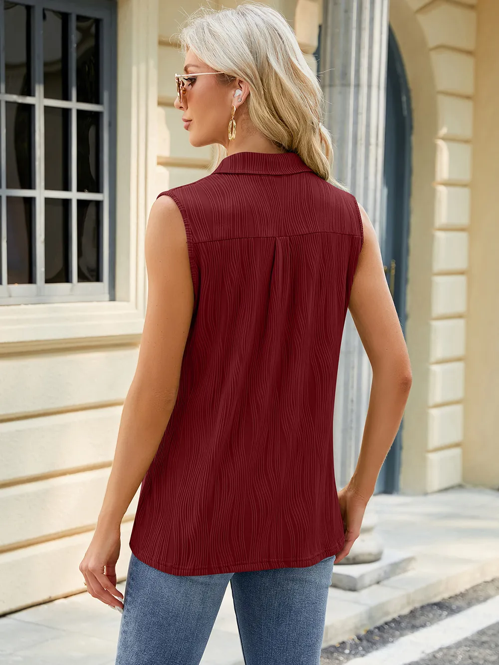Textured Johnny Collar Tank, image 20