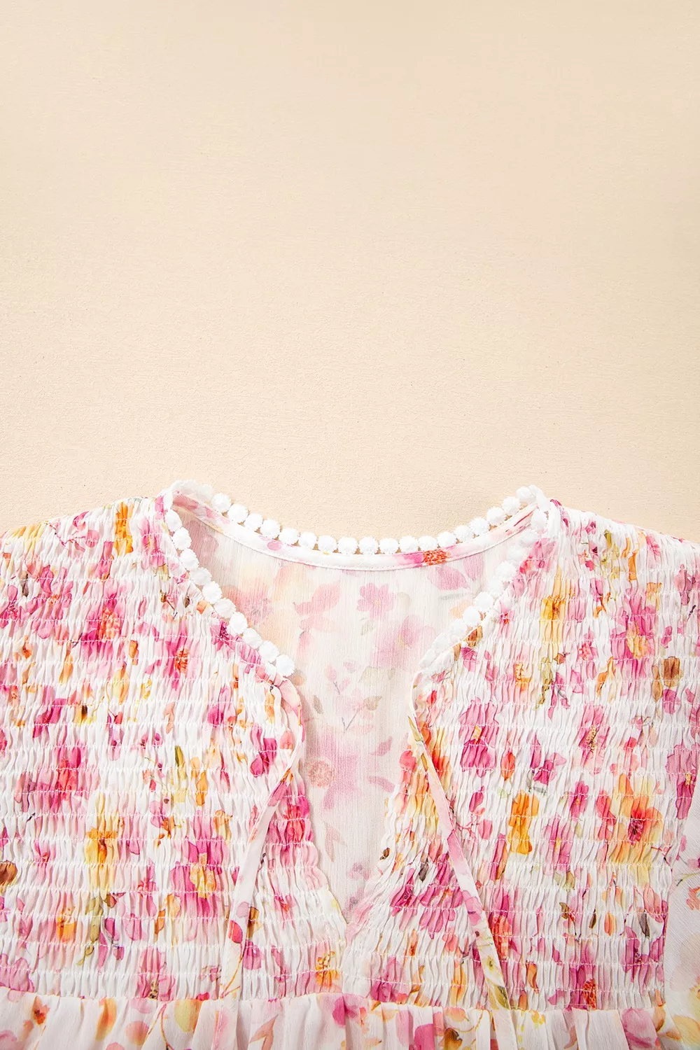 Floral Print Tie-Neck Blouse, image 5