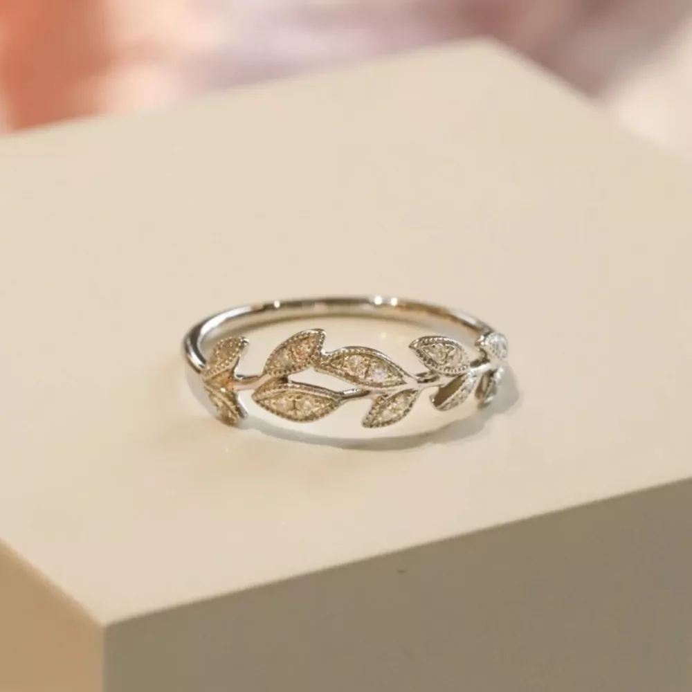 925 Sterling Silver Leaf Ring, image 2