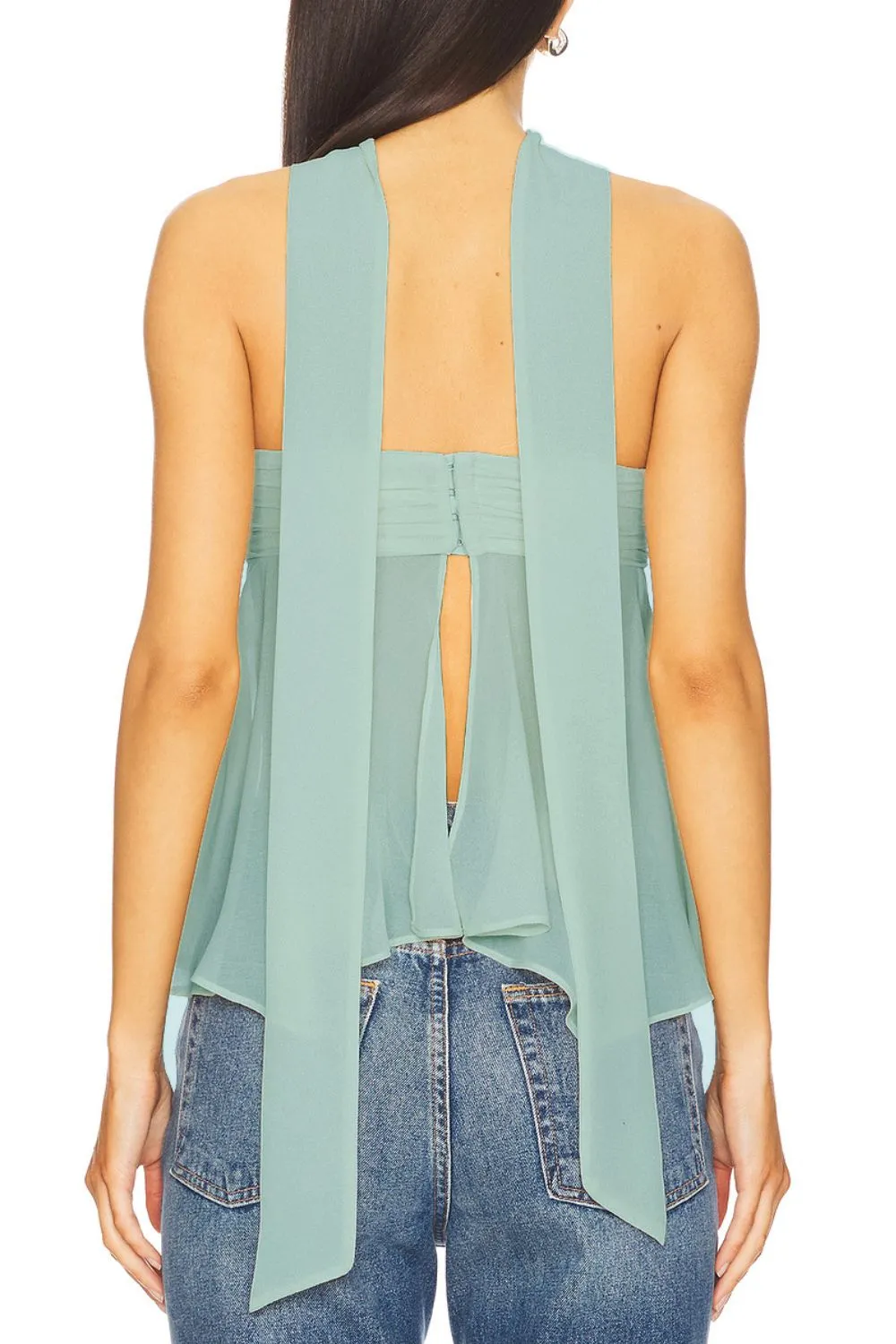 Solid Color Tube Top with Scarf, image 9