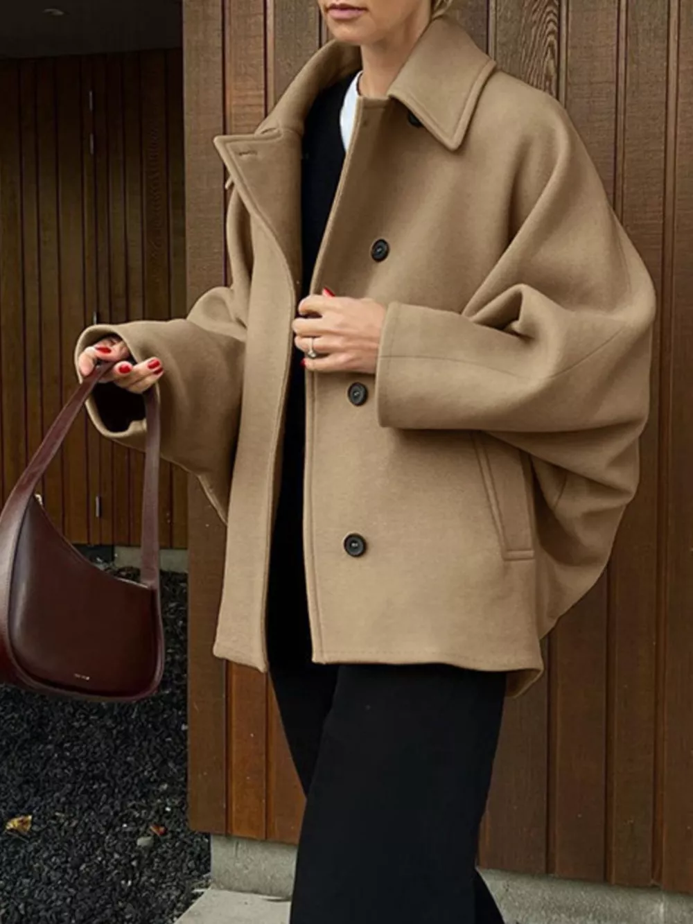 Button Up Long Sleeve Coat, image 6