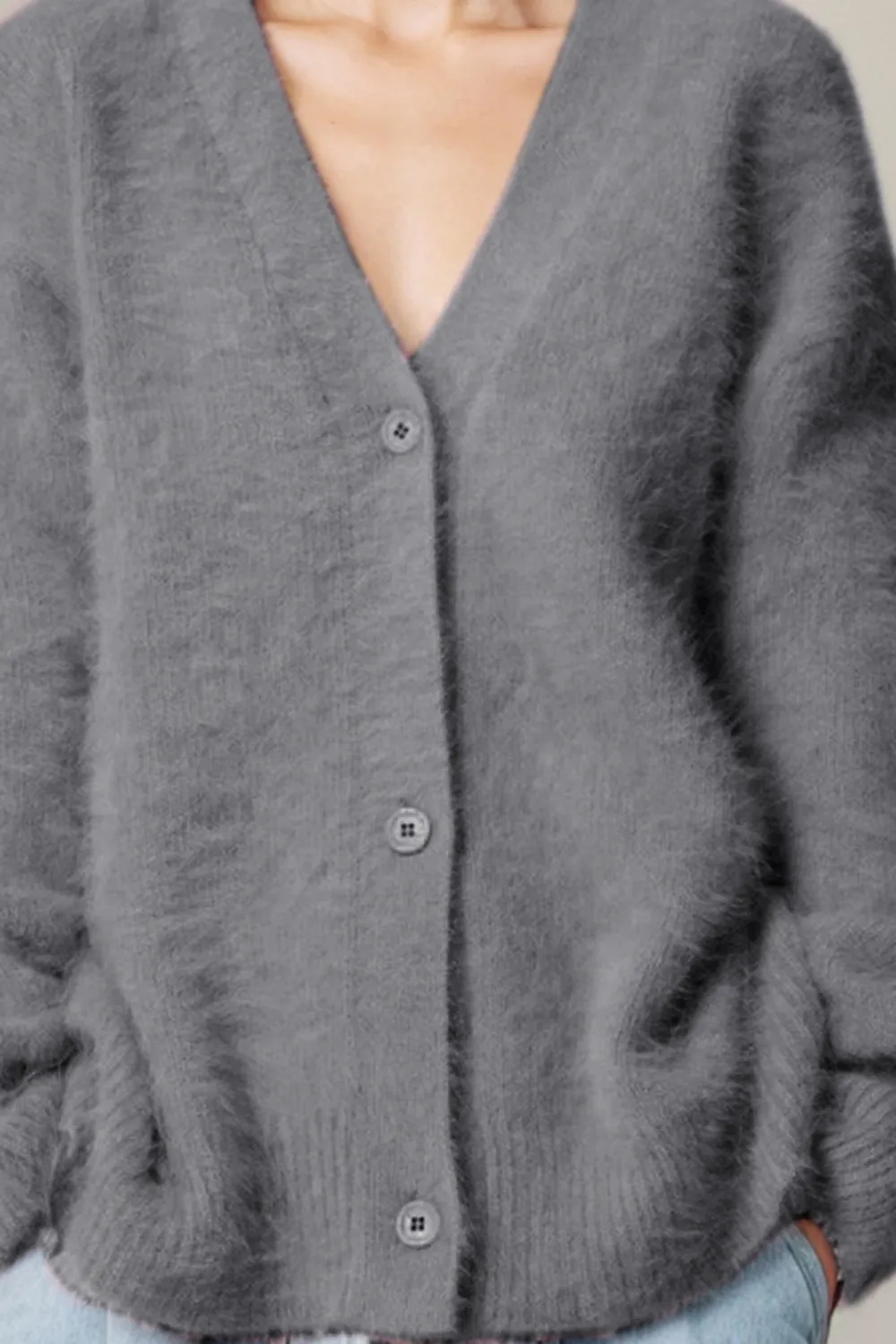 Button Up Dropped Shoulder Cardigan, image 9
