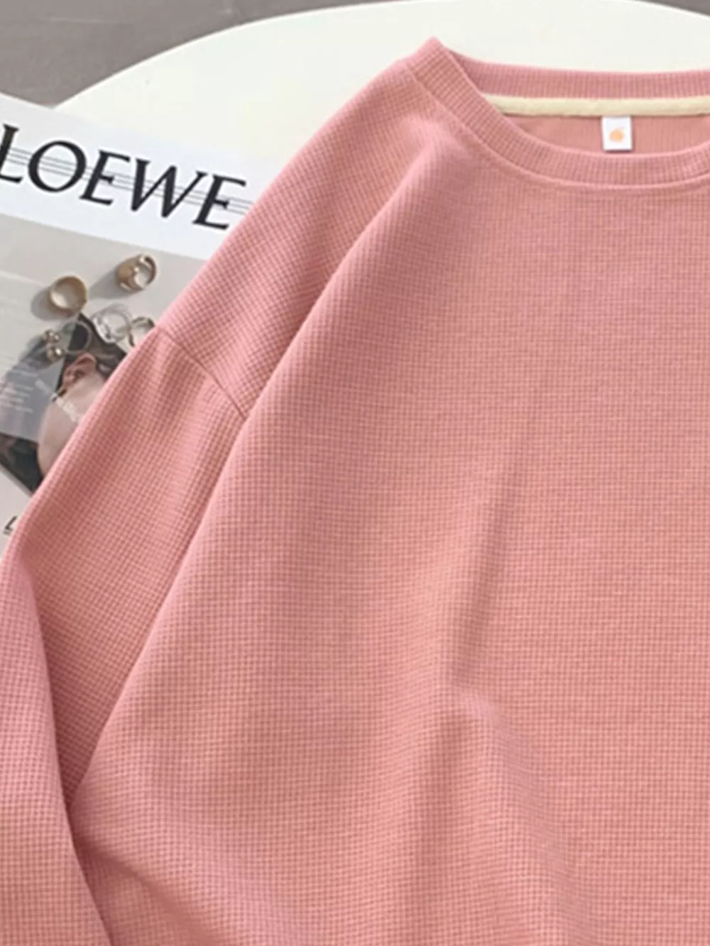 Crew Neck Long Sleeve Sweatshirt, image 8
