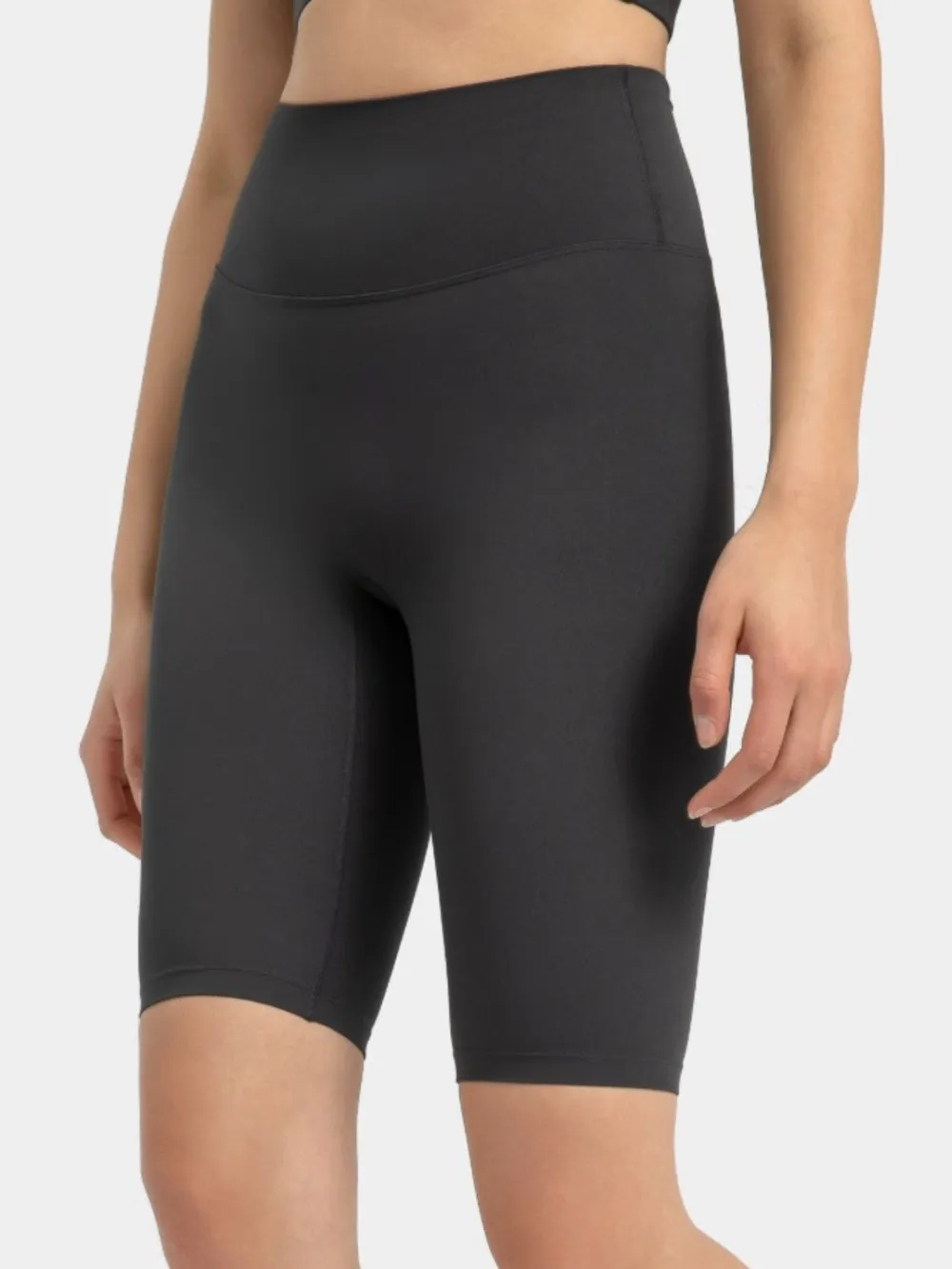 High Rise Wide Waistband Active Shorts, image 8