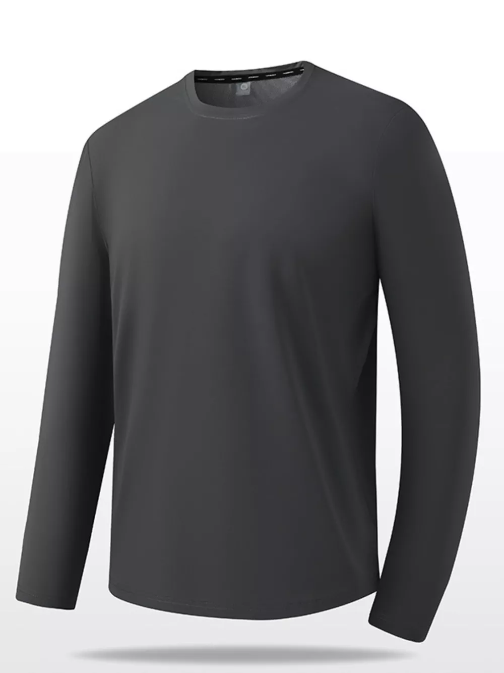 Men's Plus Size Solid Color Long Sleeve Casual T-Shirt, image 3