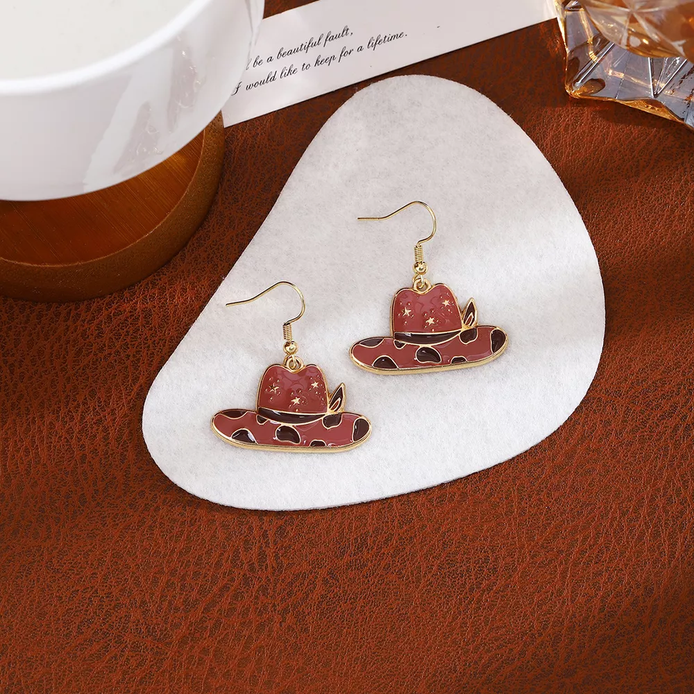 Cowboy Hat & Bottle Dangle Earrings, image 2