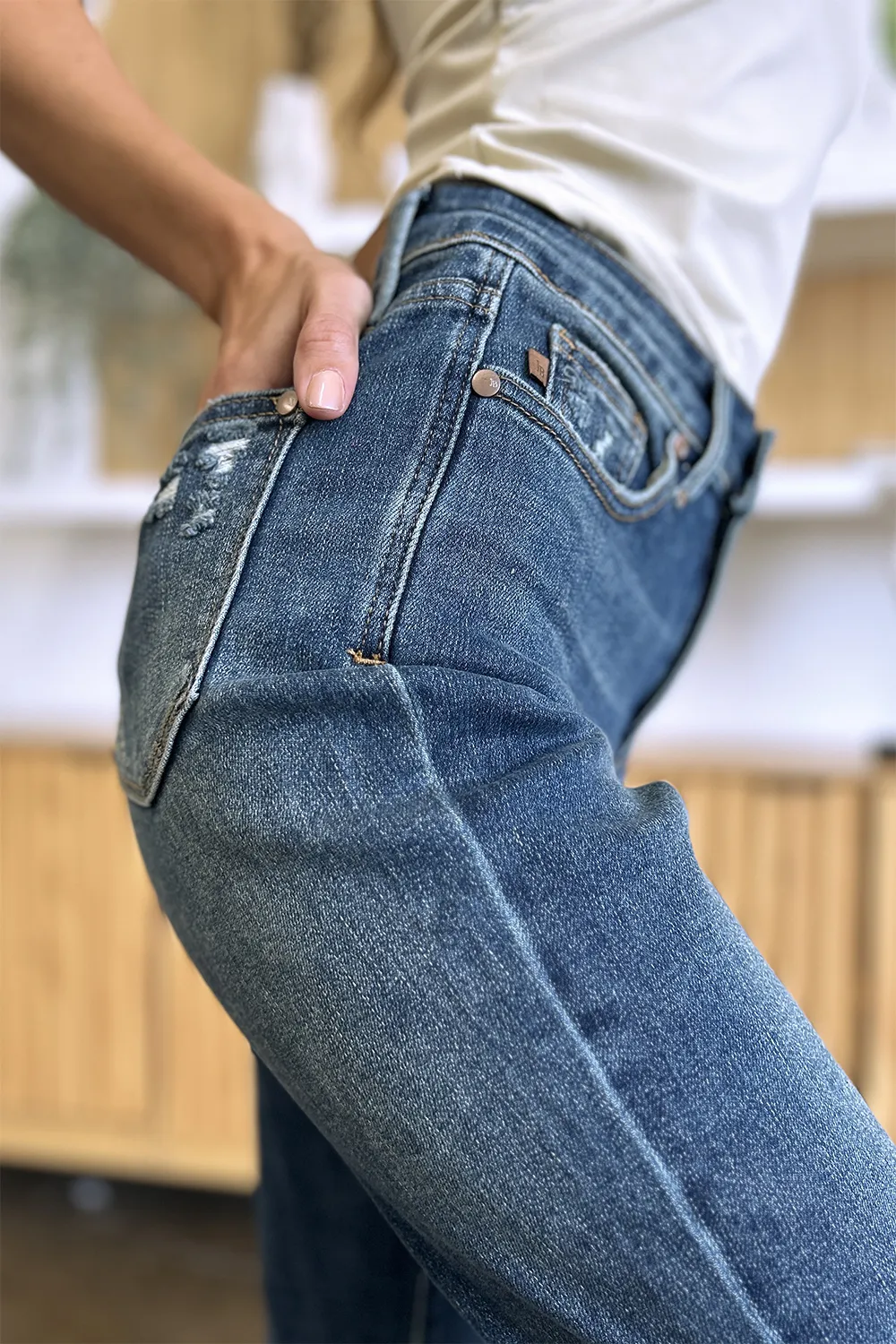 Full Size Tummy Control High Waist Slim Jeans, image 6