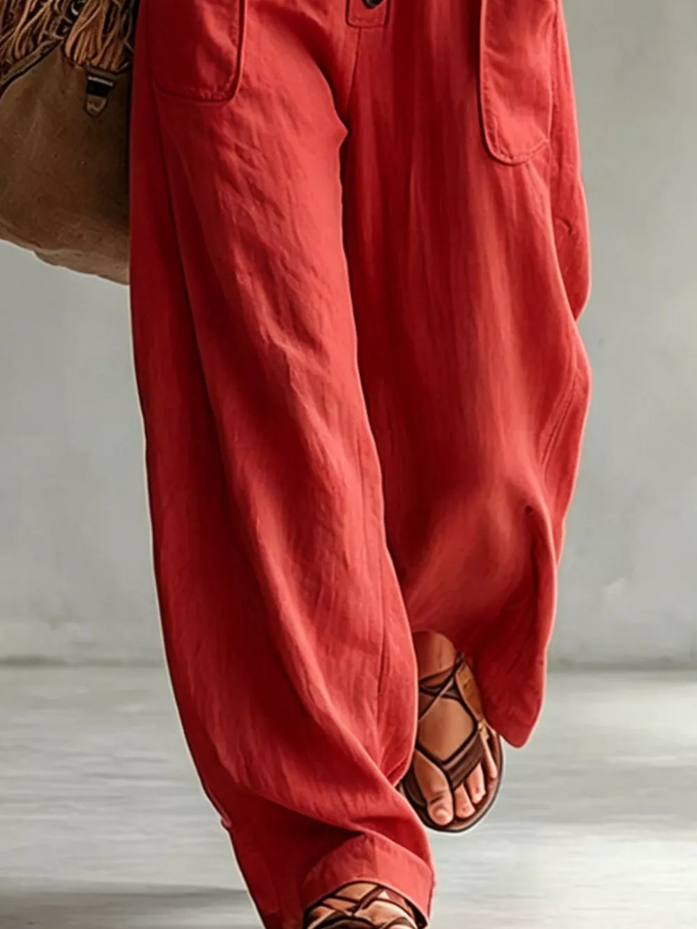 Full Size Long Sleeve Button Front Jumpsuit Plus Size, image 15