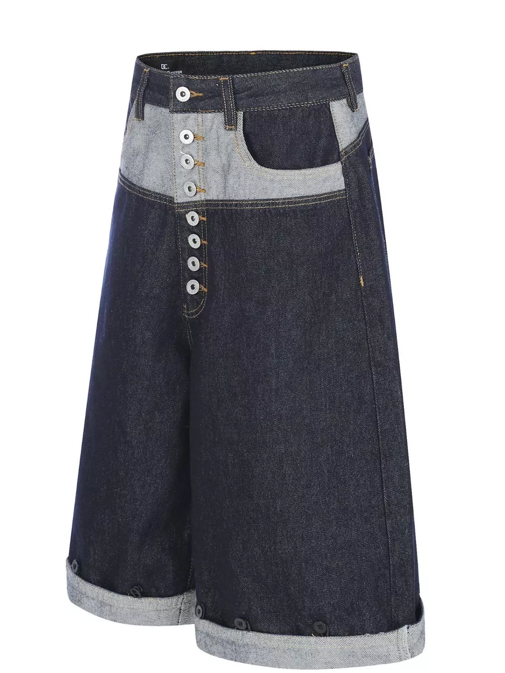 Men's Button Fly Denim Capris, image 2