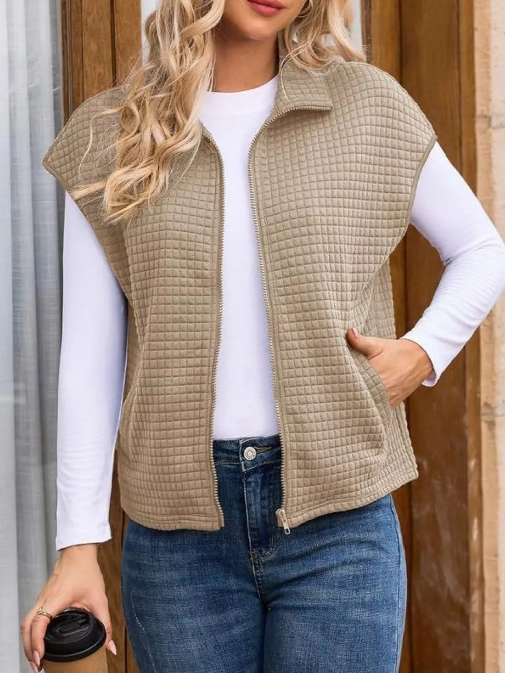 Zip-Up Vest Coat, image 7