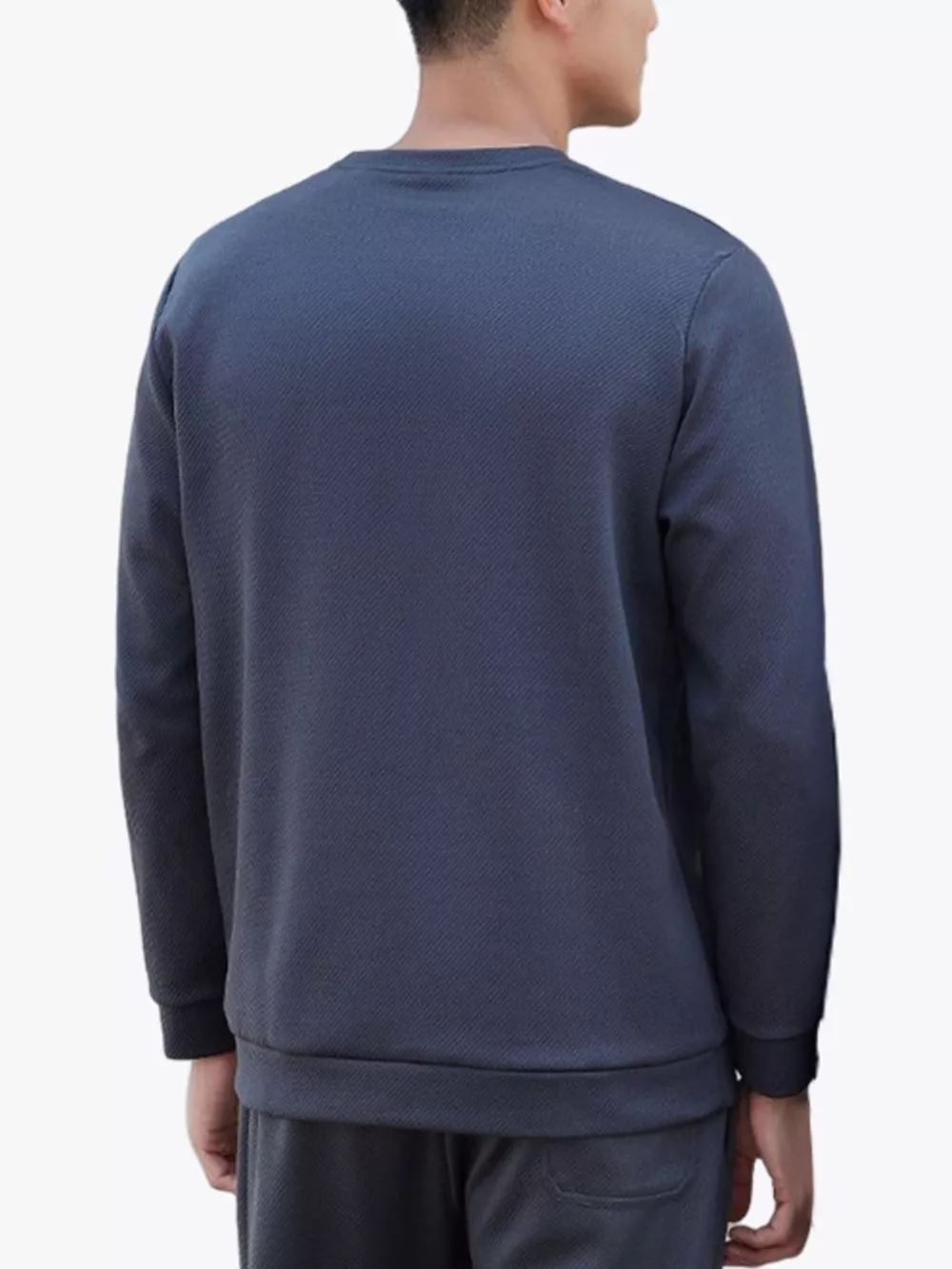 Men's Full Size Casual Solid Color Long Sleeve Sweatshirt Plus Size, image 6