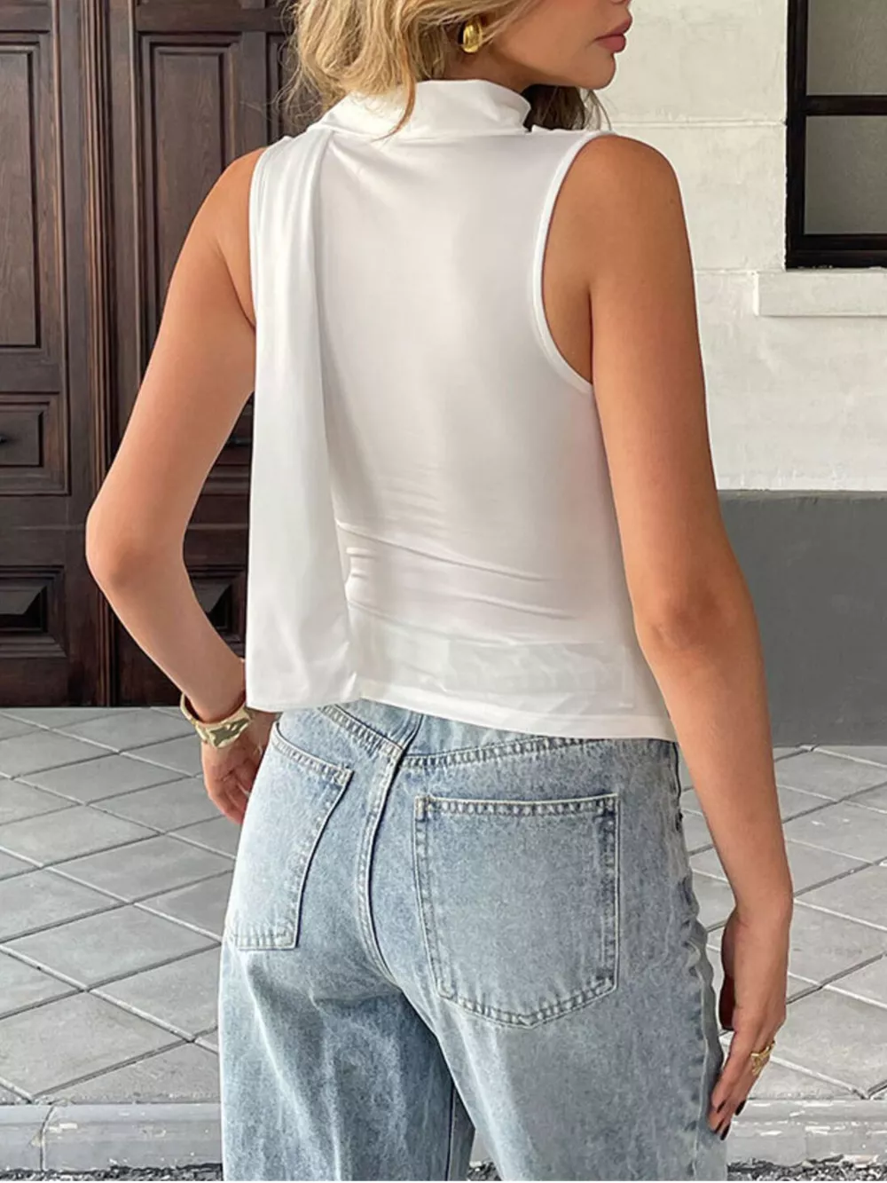 Cowl Neck Ruched Cami, image 12