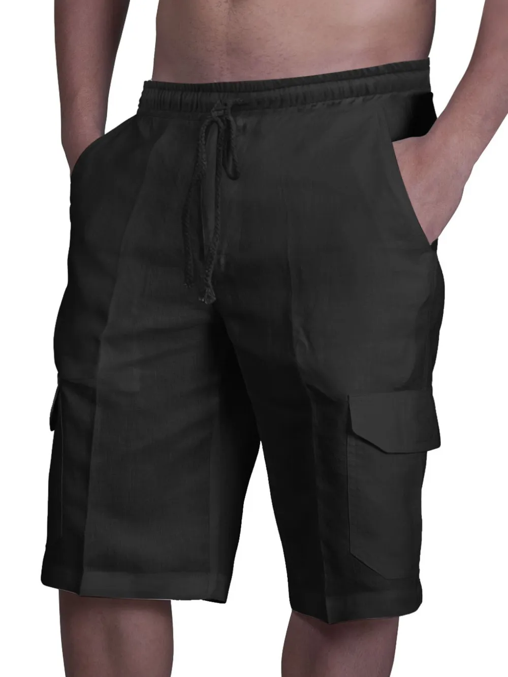 Men's Plus Size Drawstring Pocketed Shorts, image 5