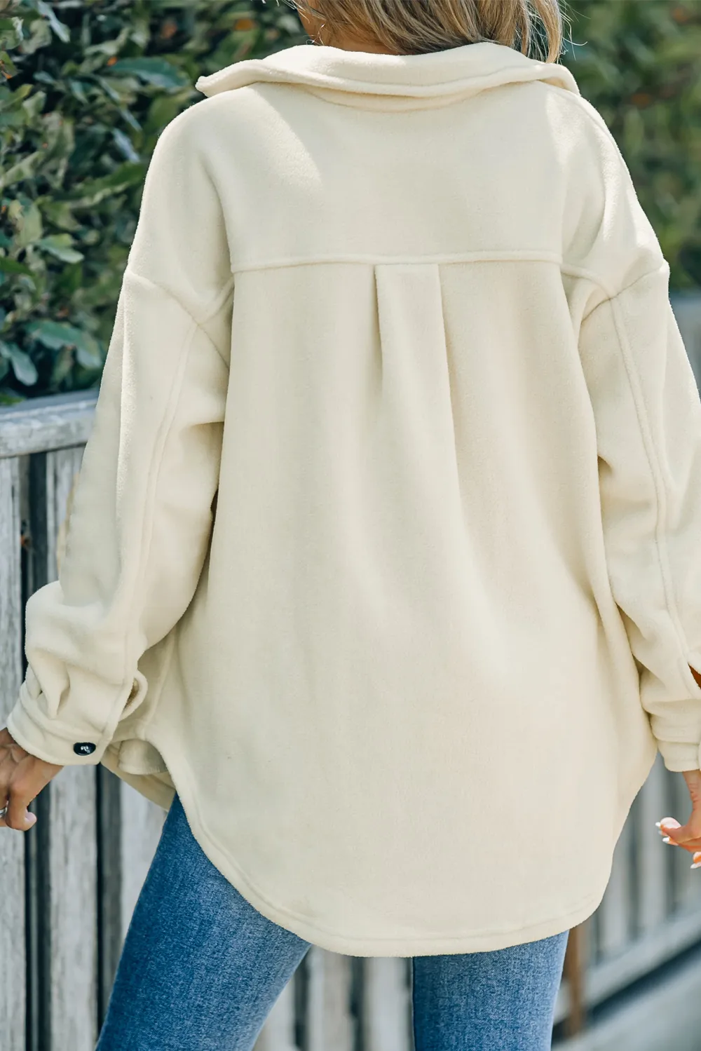Button Up Collared Neck Long Sleeve Jacket, image 6