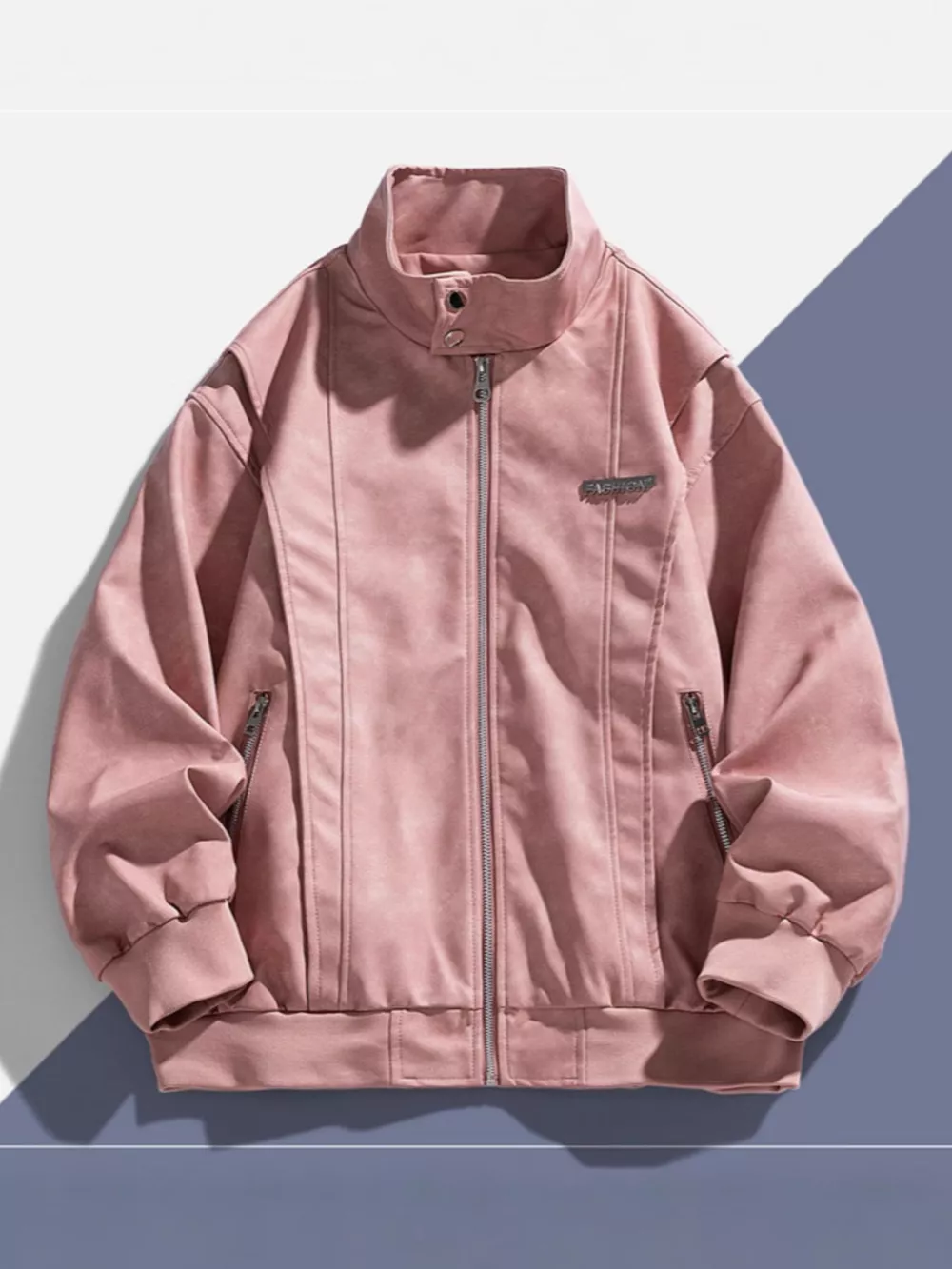 Men's Plus Size Zip Up Long Sleeve Jacket, image 5