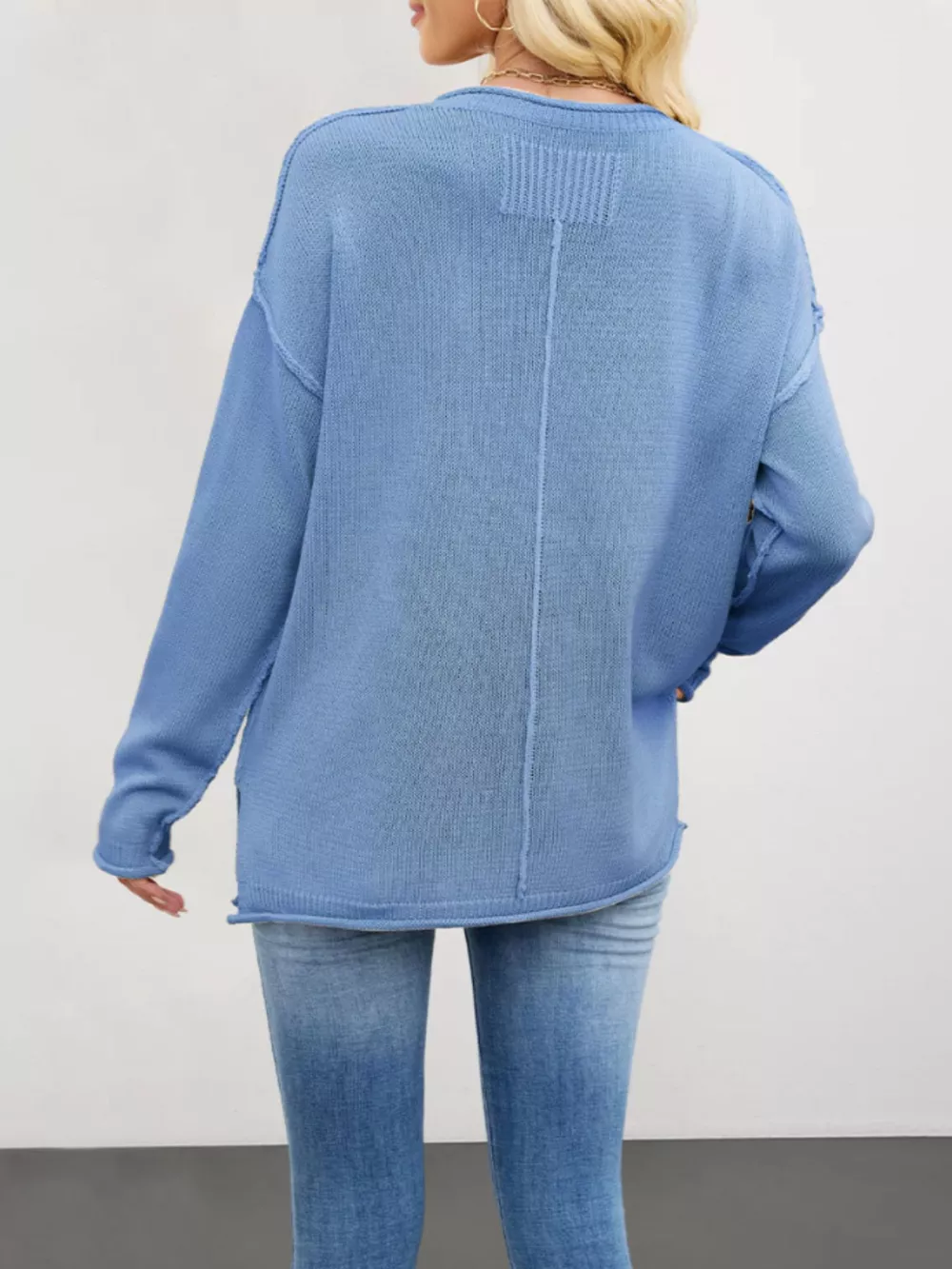 Casual Loose-Fit Crew Neck Sweater, image 4