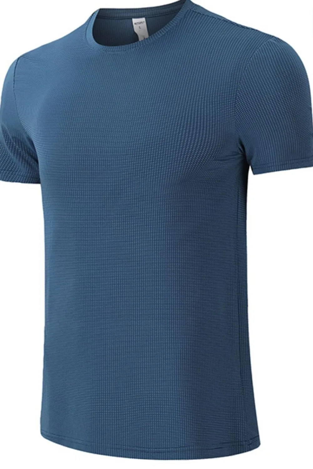 Men's Round Neck Ribbed Active T-Shirt, image 5