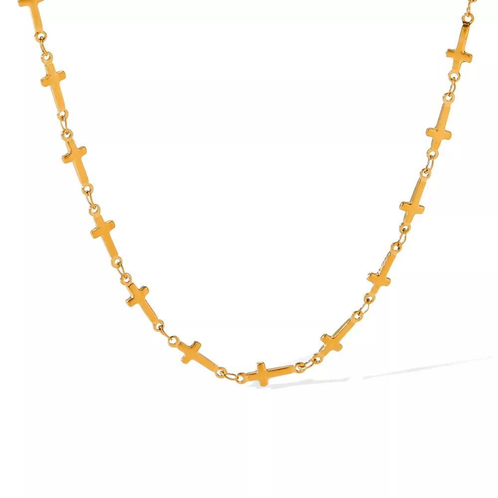 18K Gold-Plated Cross Necklace, image 6