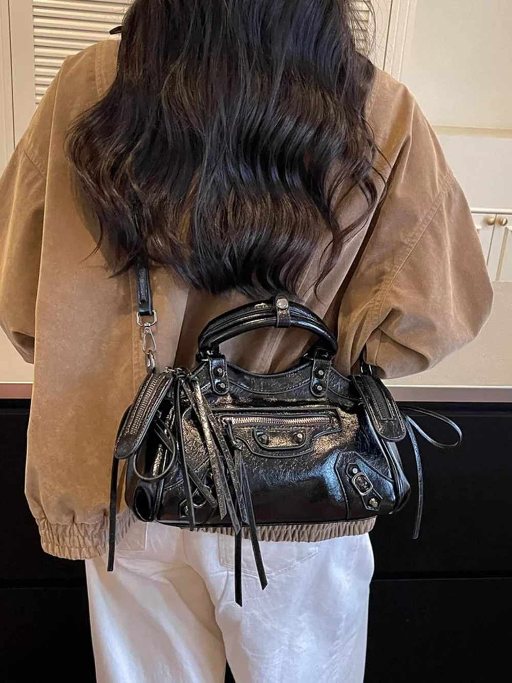 Tassel Leather Handbag, image 3