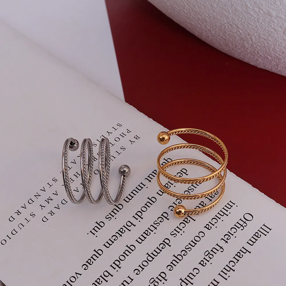Titanium Steel Wrap Ring, image 3