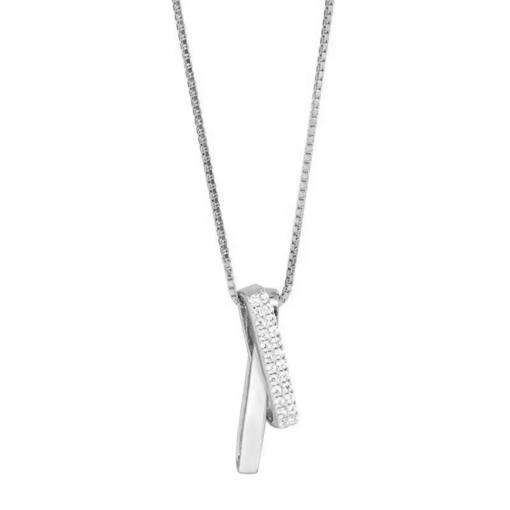 925 Sterling Silver Zircon Pendant Necklace, image 5