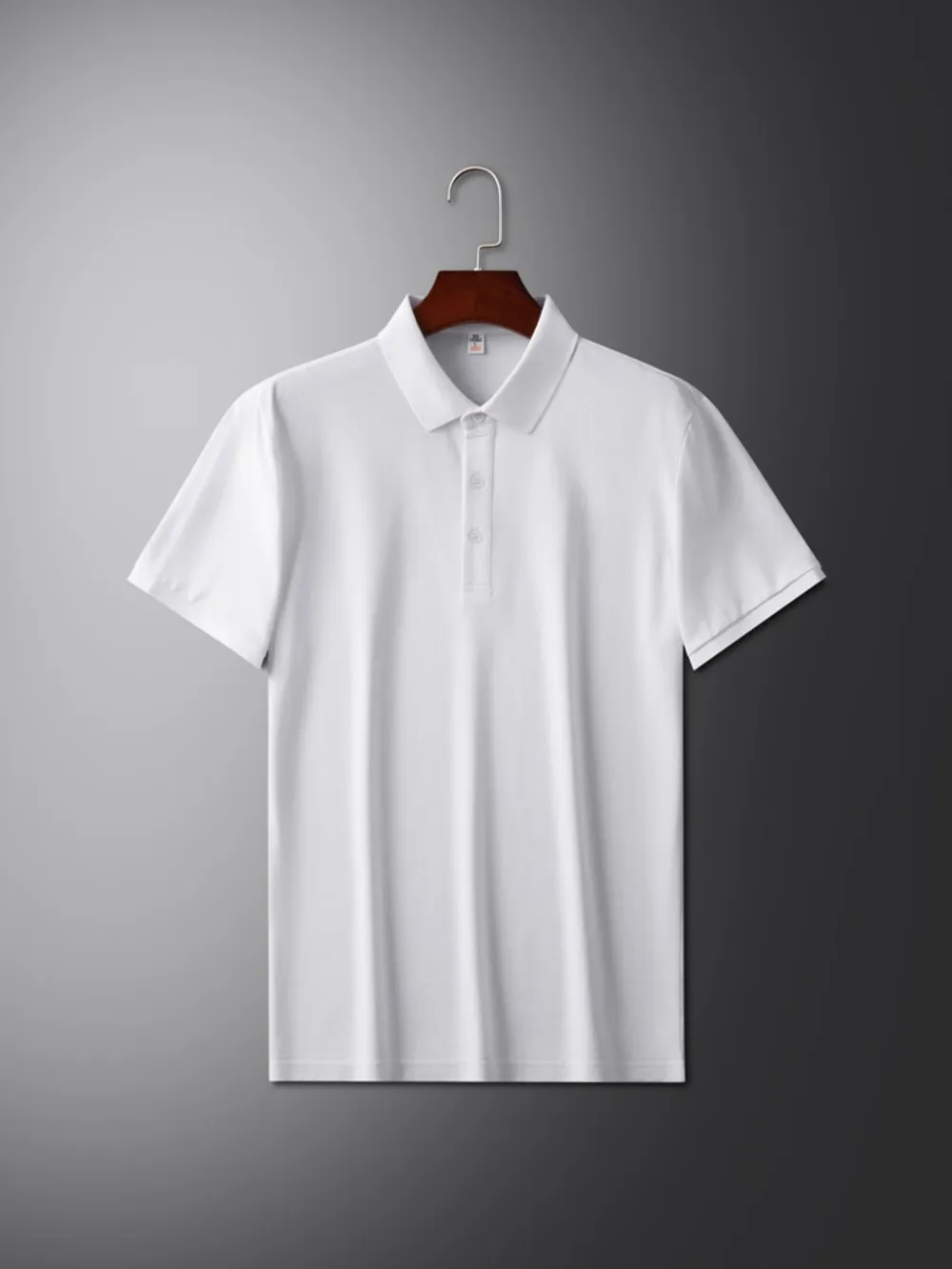 Men's Plus Size Business Casual Solid Color Polo Shirt, image 9