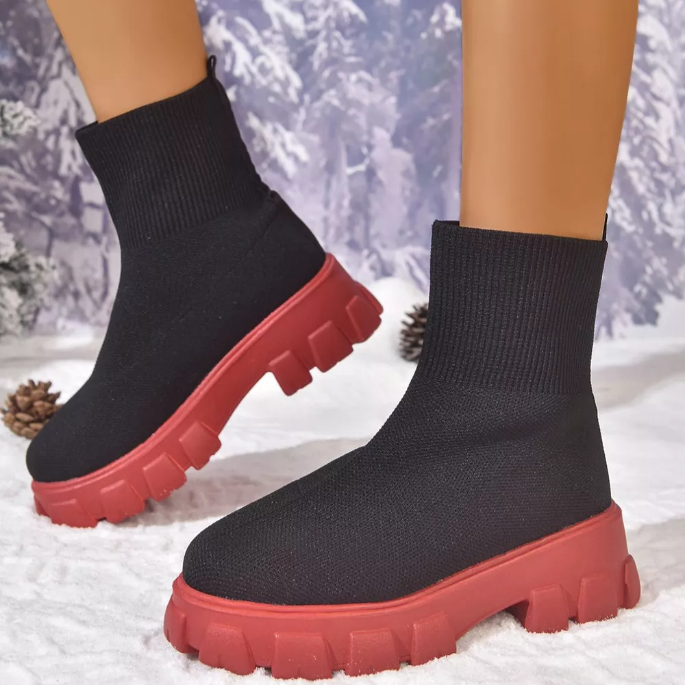 Round Toe Block Heels Boots, image 7
